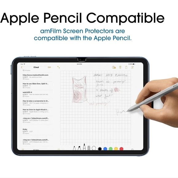 amFilm 2-Pack Glass Screen Protector Compatible with iPad 10th Generation 10.9 - Picture 6 of 6
